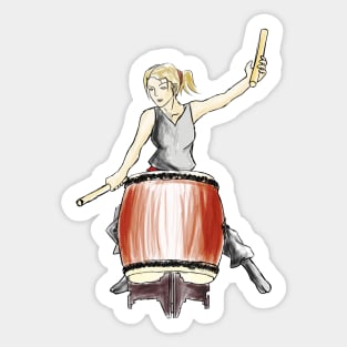 Taiko drummer Sticker